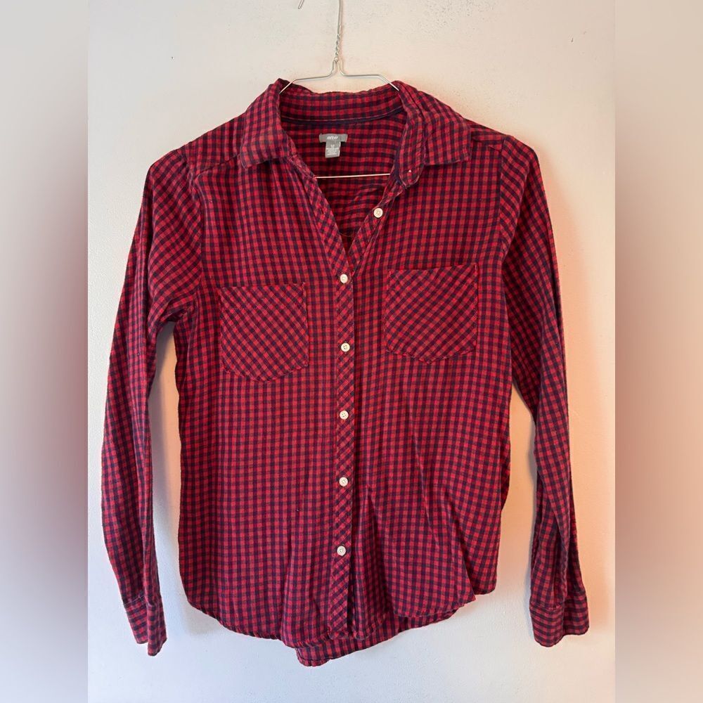 Aerie Buffalo Check Flannel Button Up Small